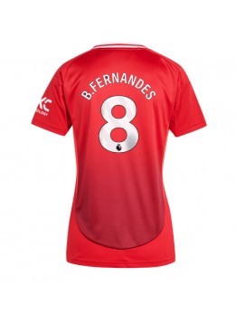 Billige Manchester United Bruno Fernandes #8 Hjemmedrakt Dame 2024-25 Kortermet